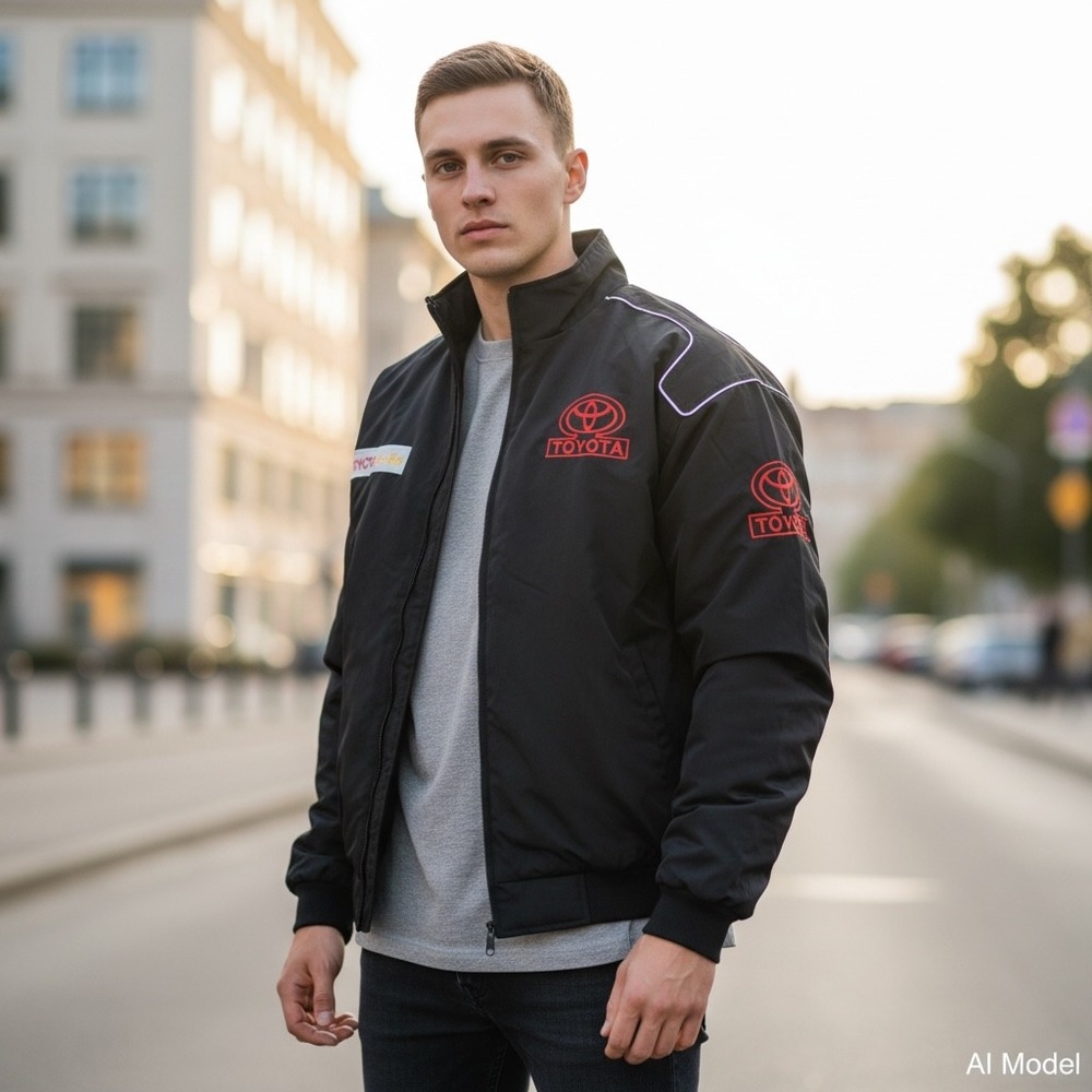 Toyota Racing Jacket Men XS Black‎ AE-86 Embroidered Bomber Drift Car Enthusiast